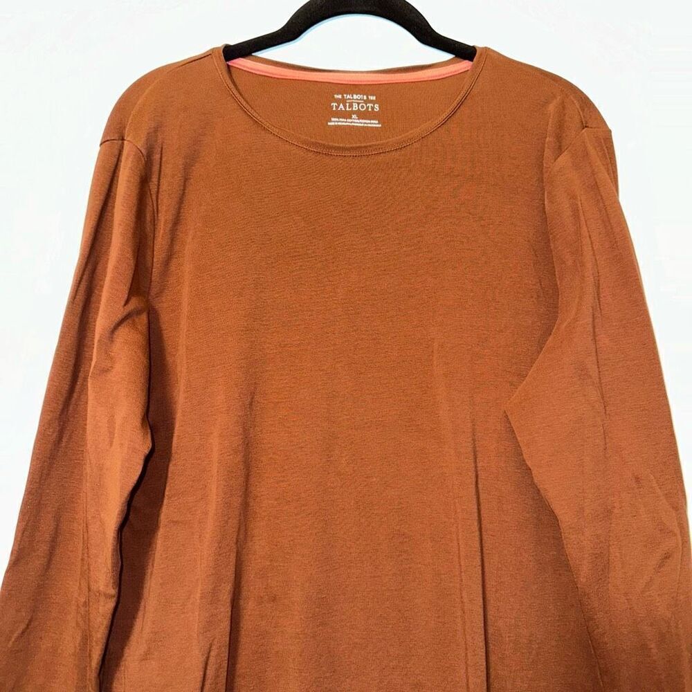 Talbots Womens Basic Bronze Brown Long Sleeve Shi… - image 3